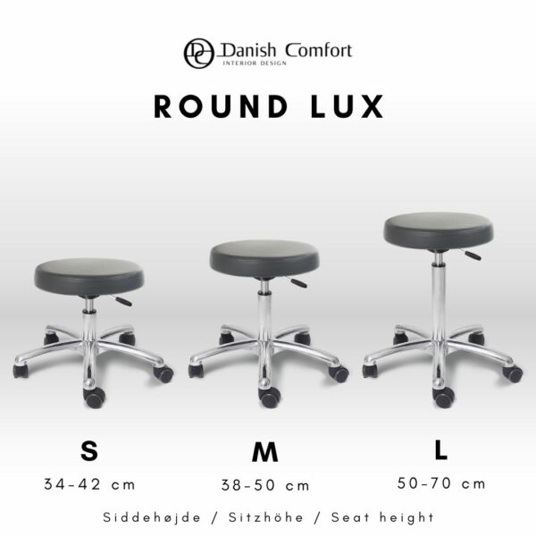 Round Lux alu understel højde